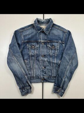 Polo Ralph Lauren Women's Denim Trucker Jacket Size XS Blue Faded Distressed
